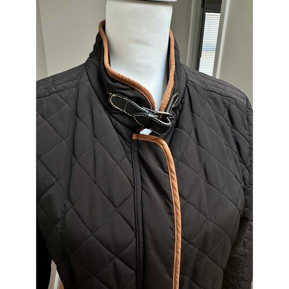 Zara Women’s Quilted Black Riding Jacket size Small/Medium - Picture 6 of 11